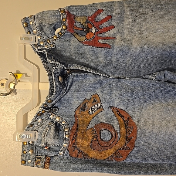 Embroidered Blue Jeans - Picture 2 of 5